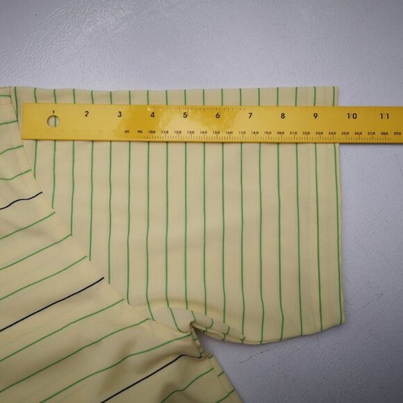 Tabasco Sport O32 Dry Men's Size Large Yellow Blue & Green Striped Polo - Picture 7 of 8
